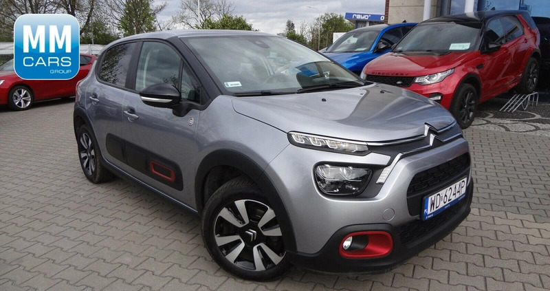 Citroen C3 cena 55850 przebieg: 42543, rok produkcji 2021 z Iława małe 191